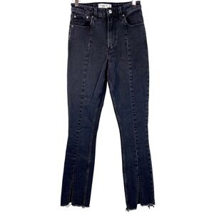 Abercrombie‎ Fitch Curve Love The Skinny High Rise Denim Jeans Black Womens 25